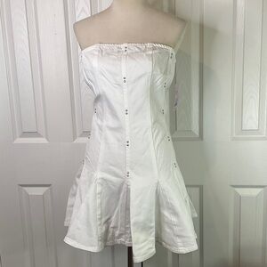 Wild Fable - White Strapless Denim Dress Size XL